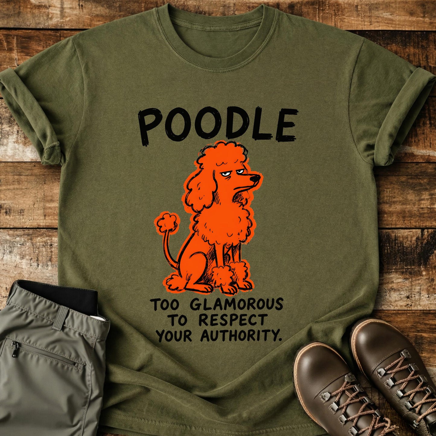 Poodle Funny Image T-Shirt