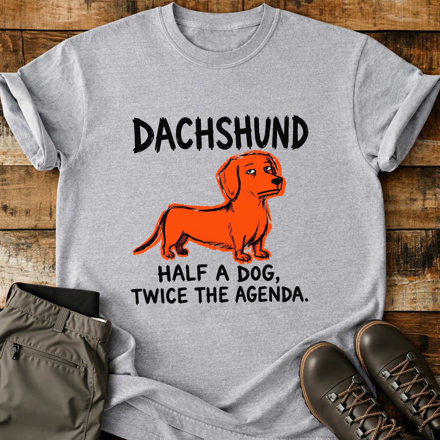 Dachshund Funny Image T-Shirt