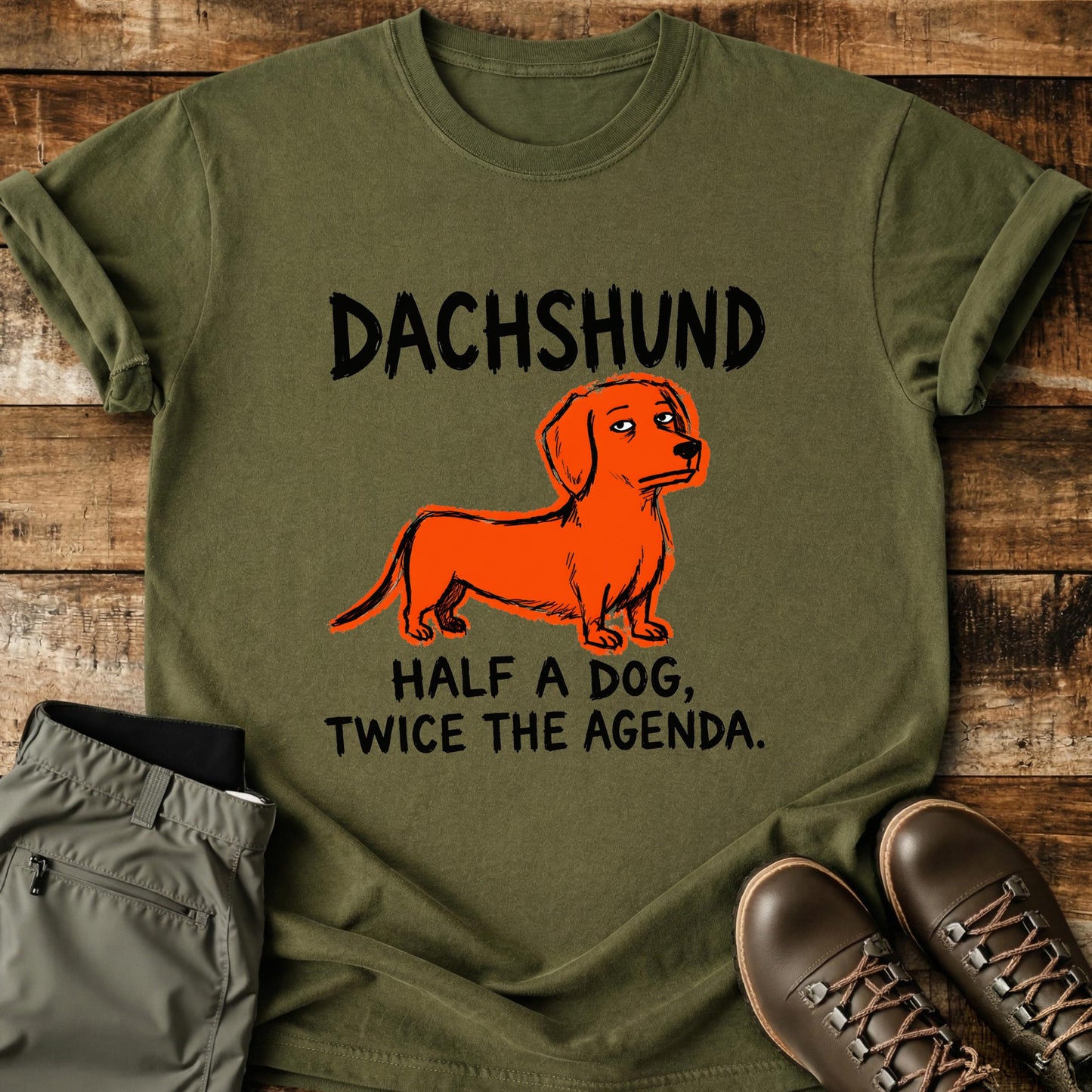 Dachshund Funny Image T-Shirt