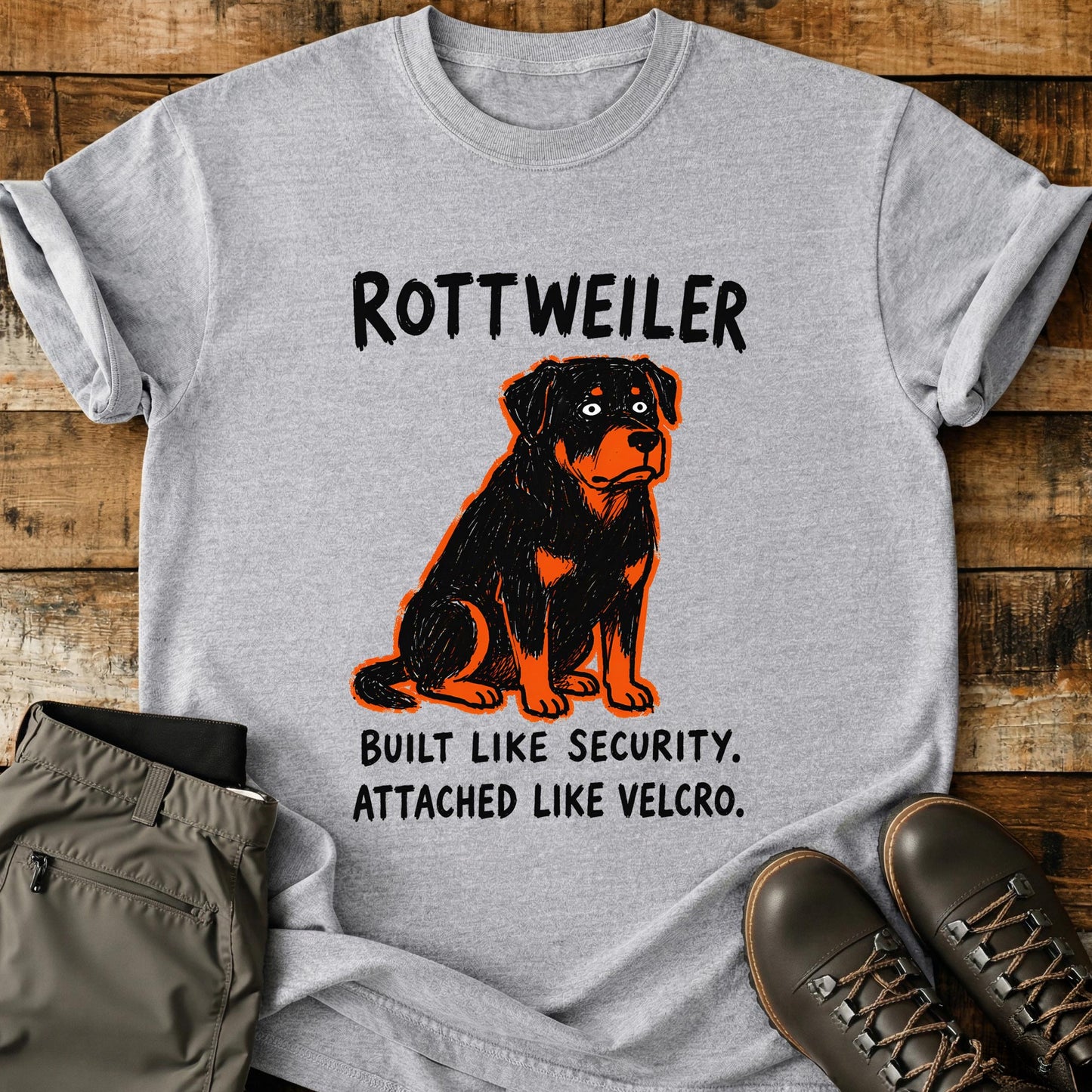 Rottweiler Funny Image T-Shirt