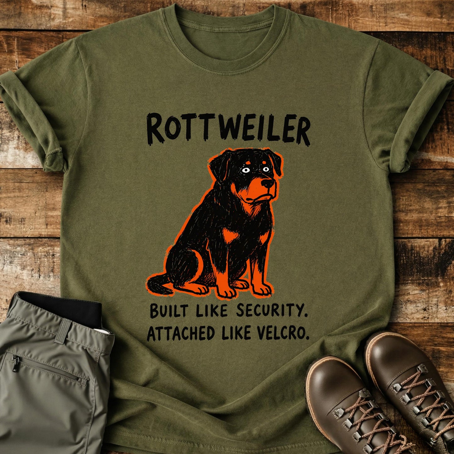 Rottweiler Funny Image T-Shirt