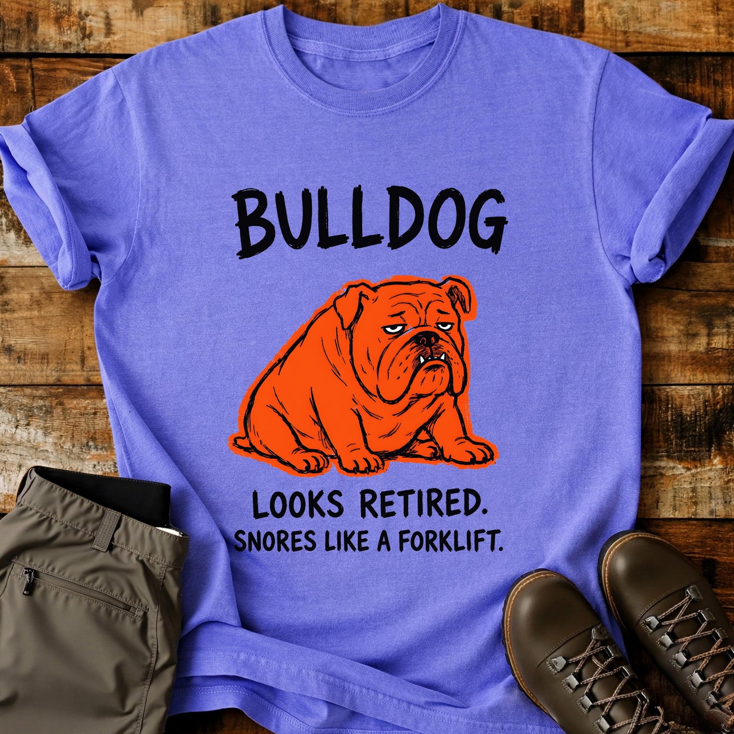 Bulldog Funny Image T-Shirt
