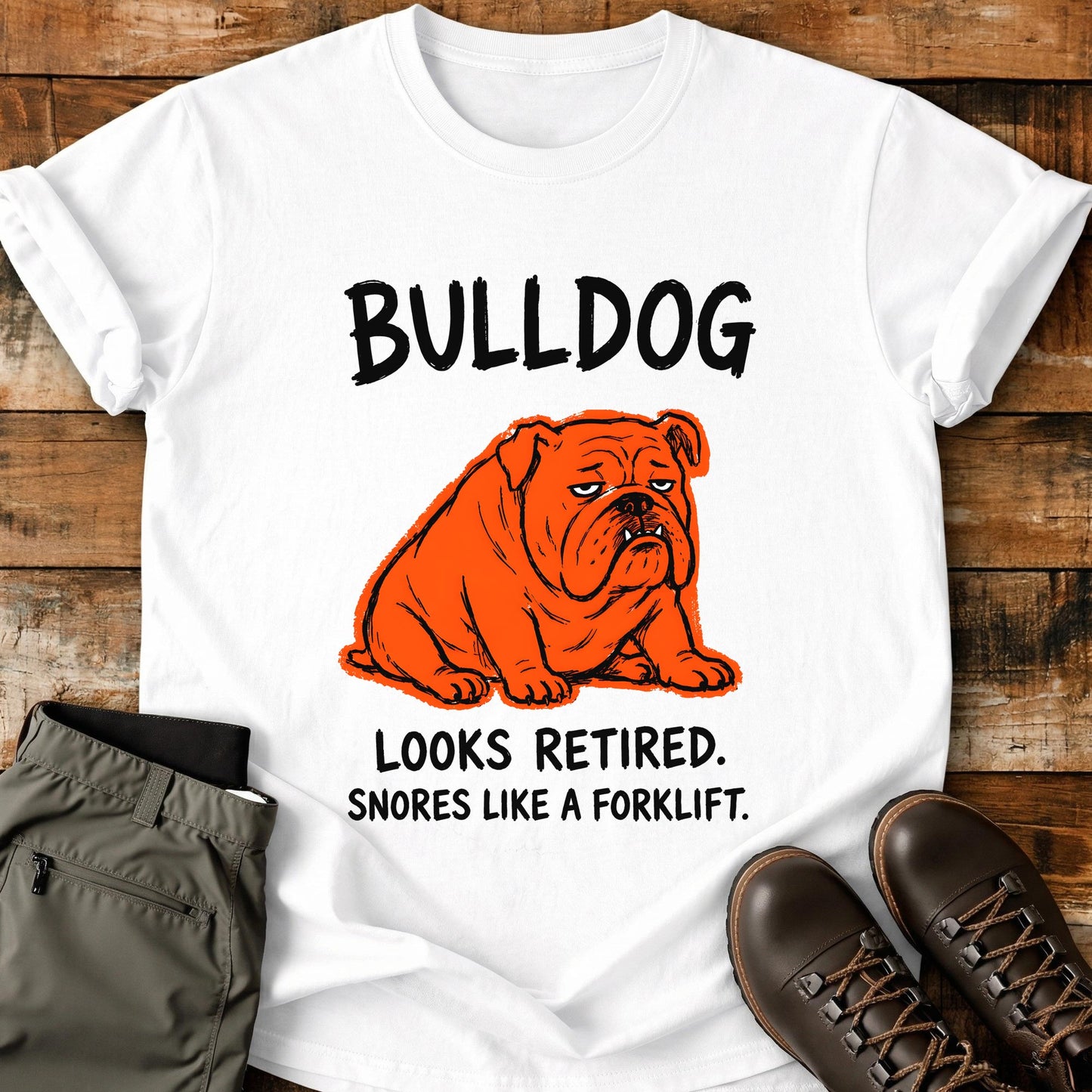 Bulldog Funny Image T-Shirt