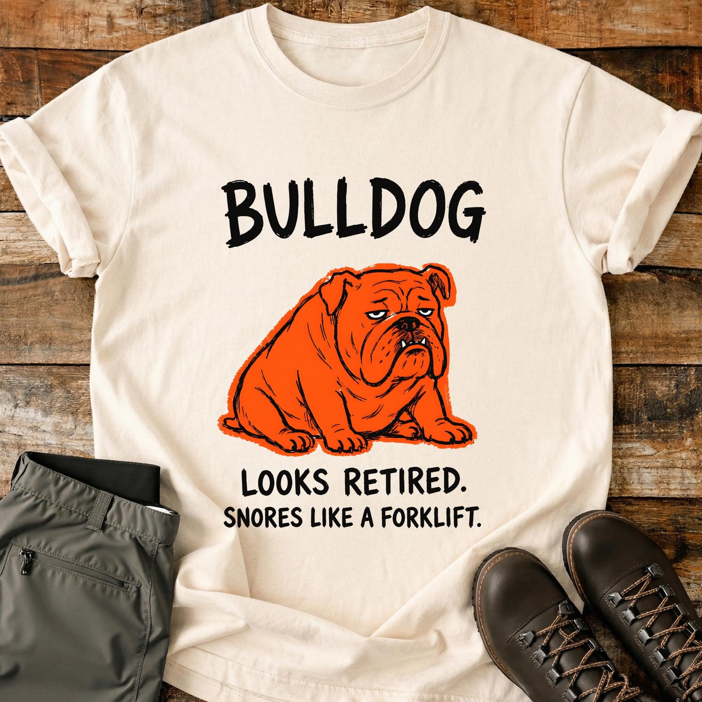 Bulldog Funny Image T-Shirt