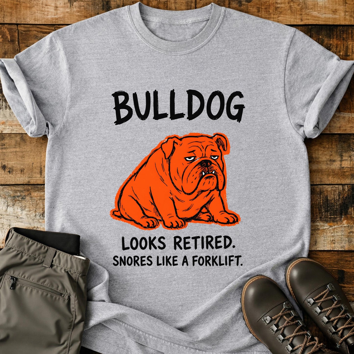 Bulldog Funny Image T-Shirt