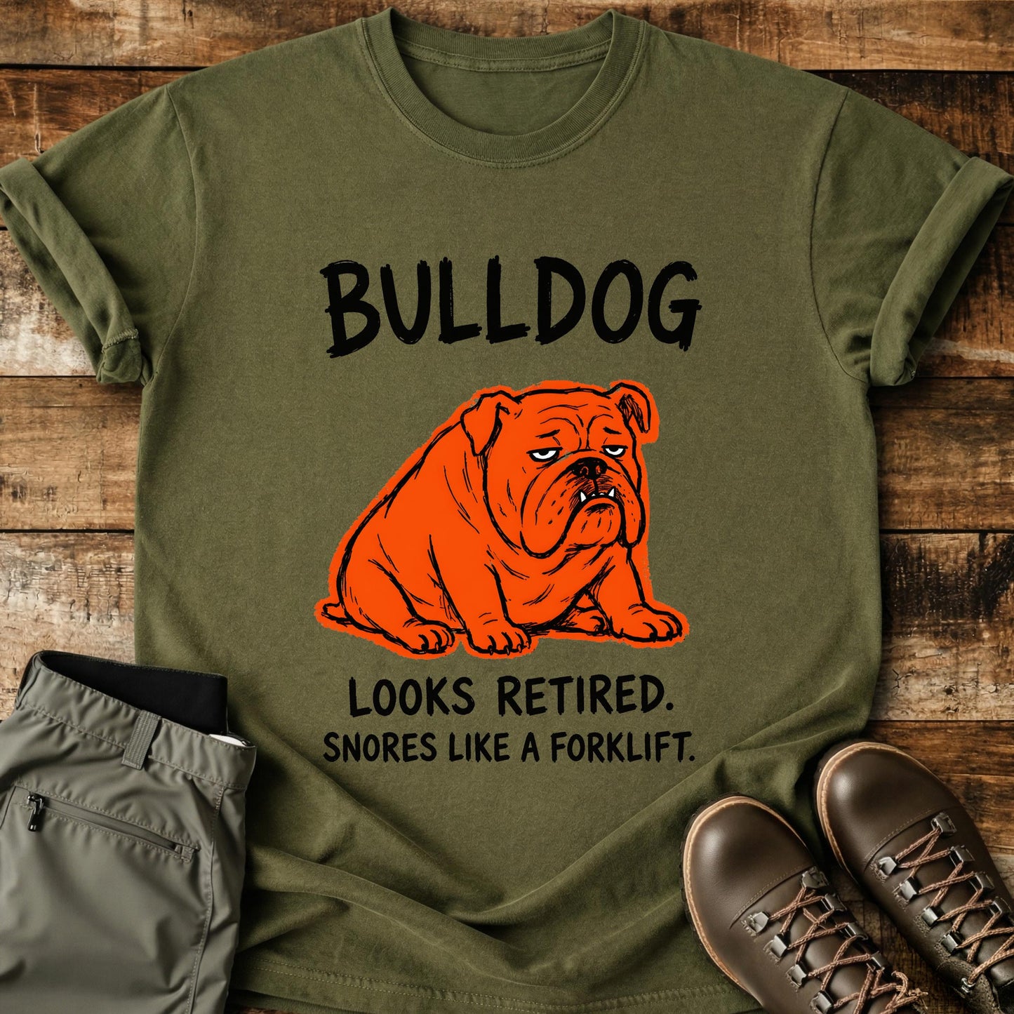 Bulldog Funny Image T-Shirt