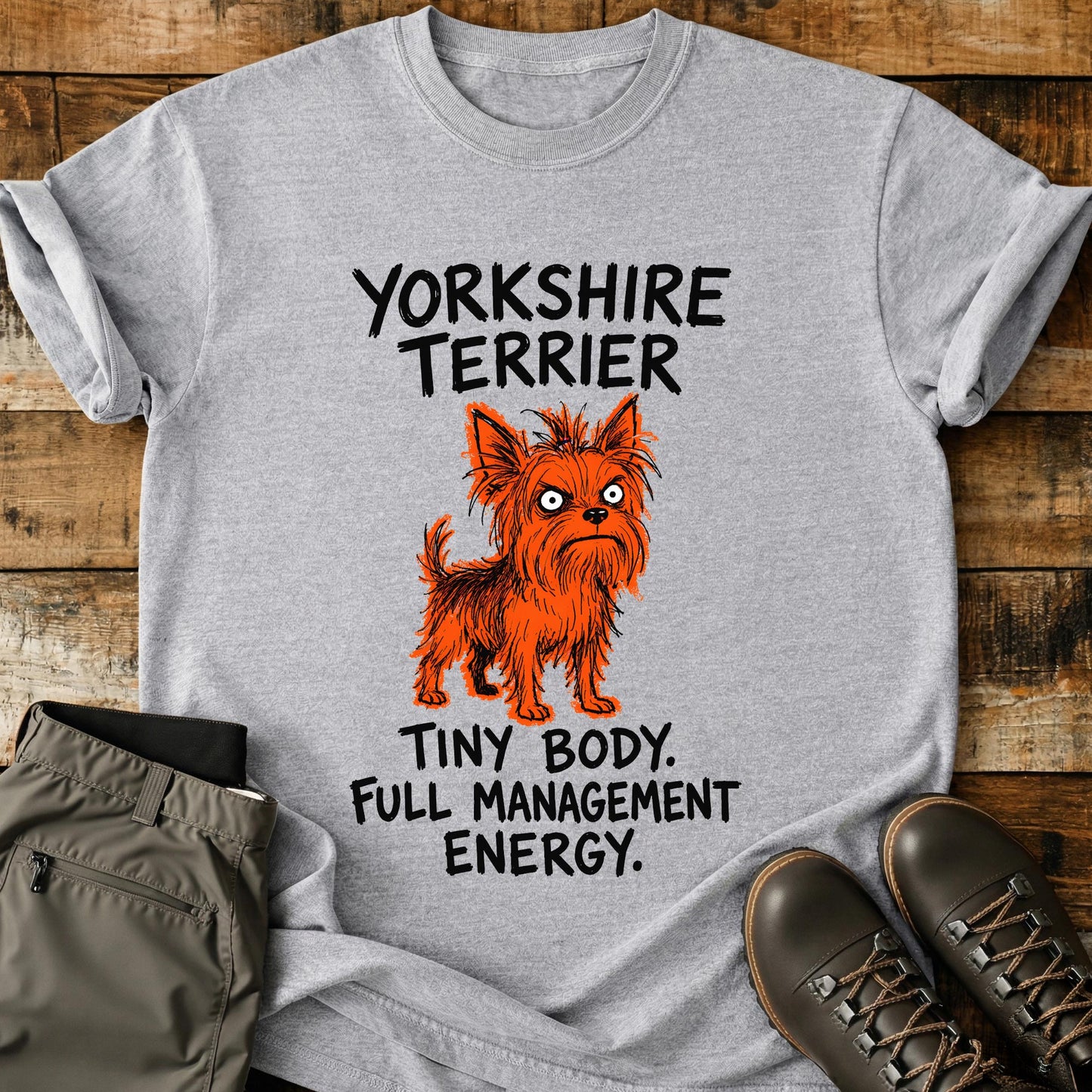 Yorkshire Terrier Funny Image T-Shirt