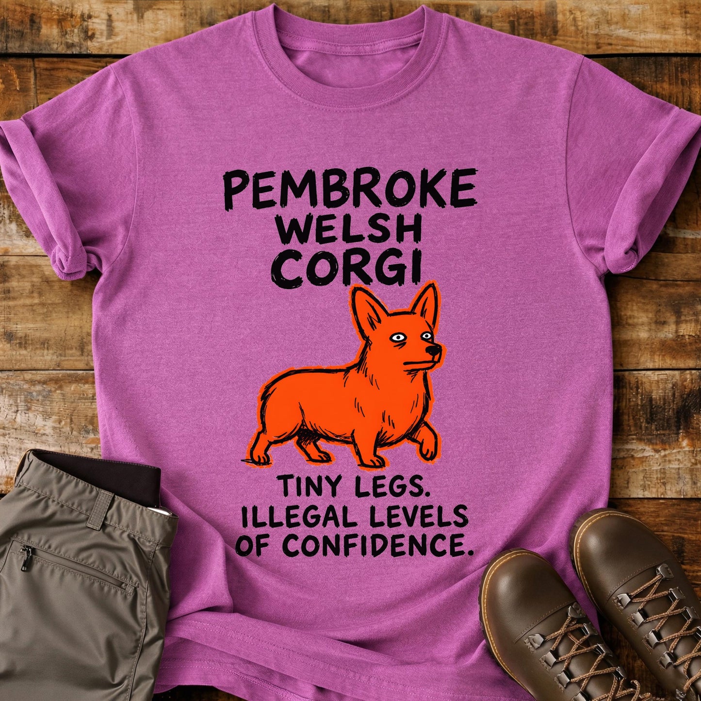 Pembroke Welsh Corgi Funny Image T-Shirt
