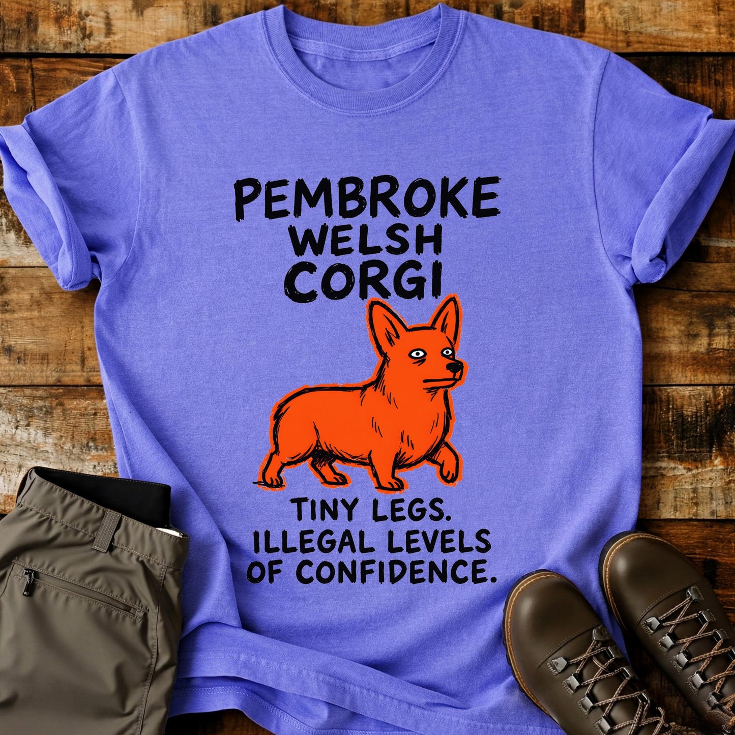 Pembroke Welsh Corgi Funny Image T-Shirt