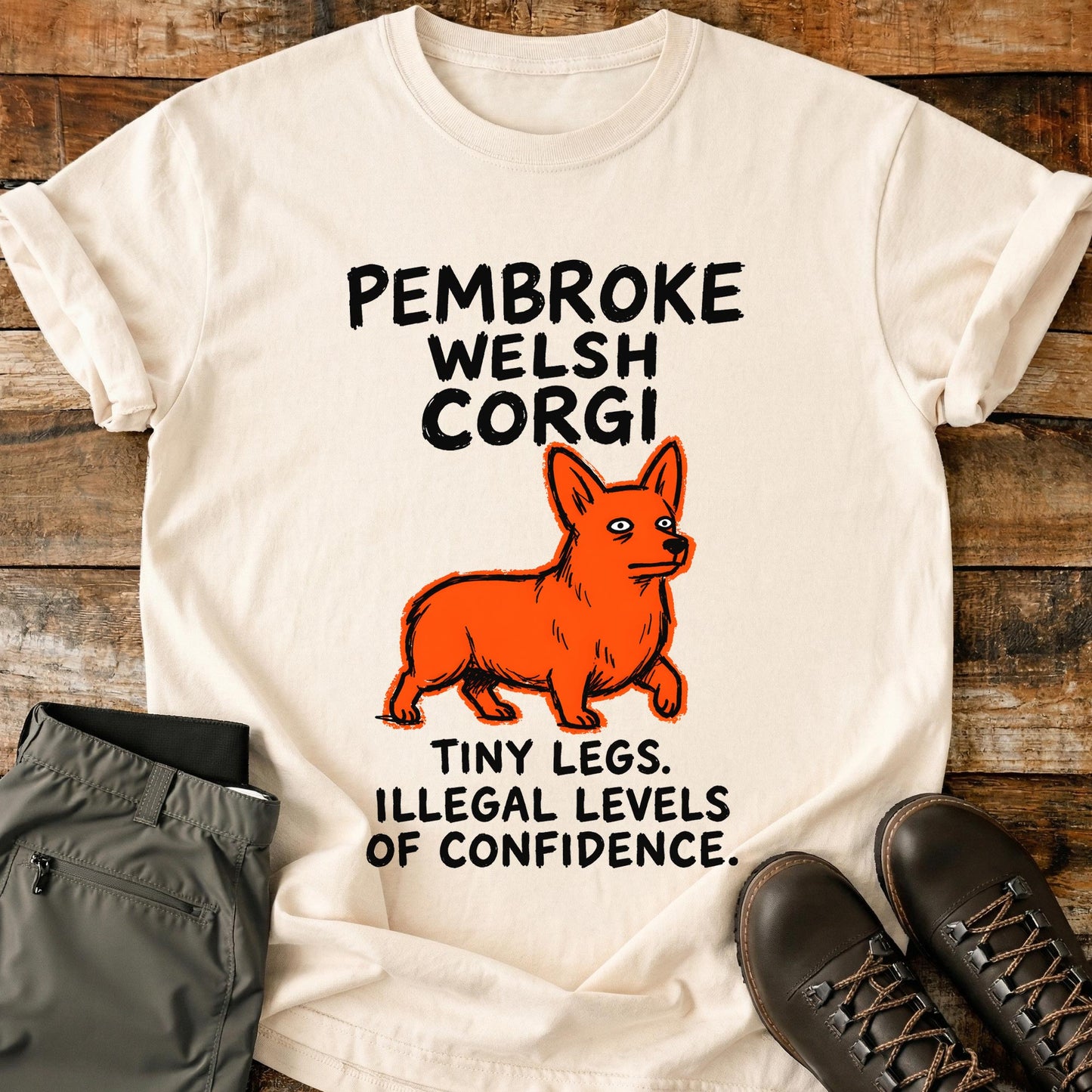Pembroke Welsh Corgi Funny Image T-Shirt