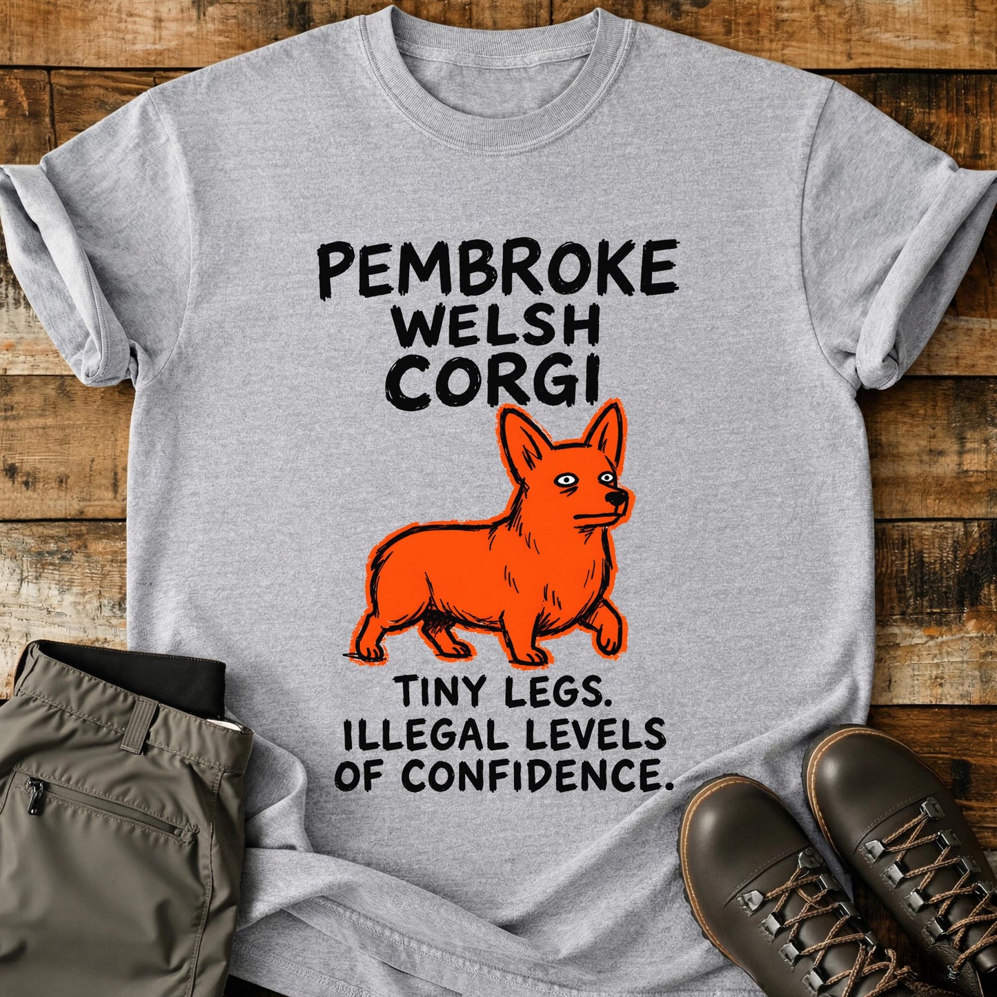 Pembroke Welsh Corgi Funny Image T-Shirt