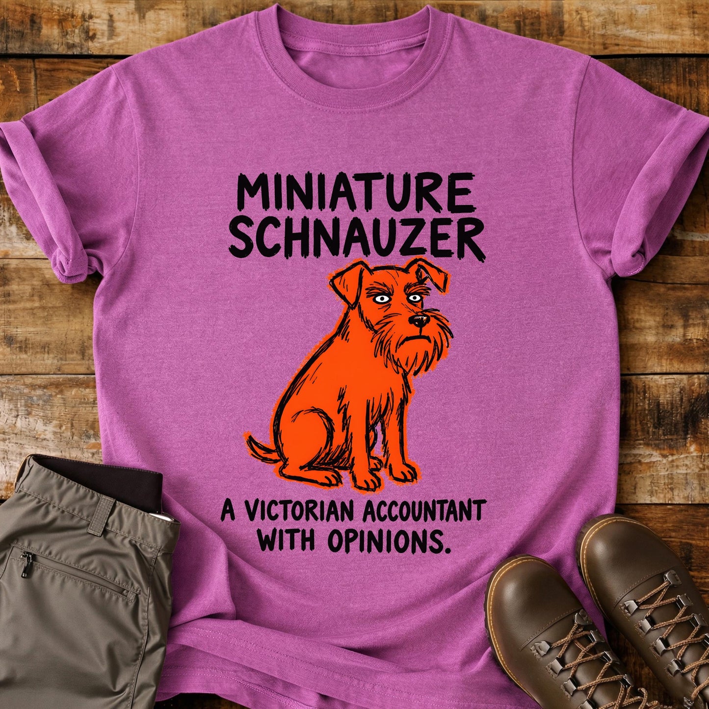 Miniature Schnauzer Funny Image T-Shirt