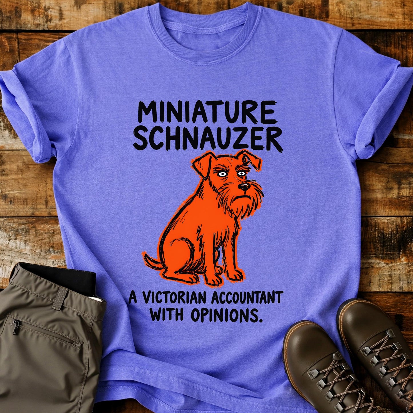 Miniature Schnauzer Funny Image T-Shirt