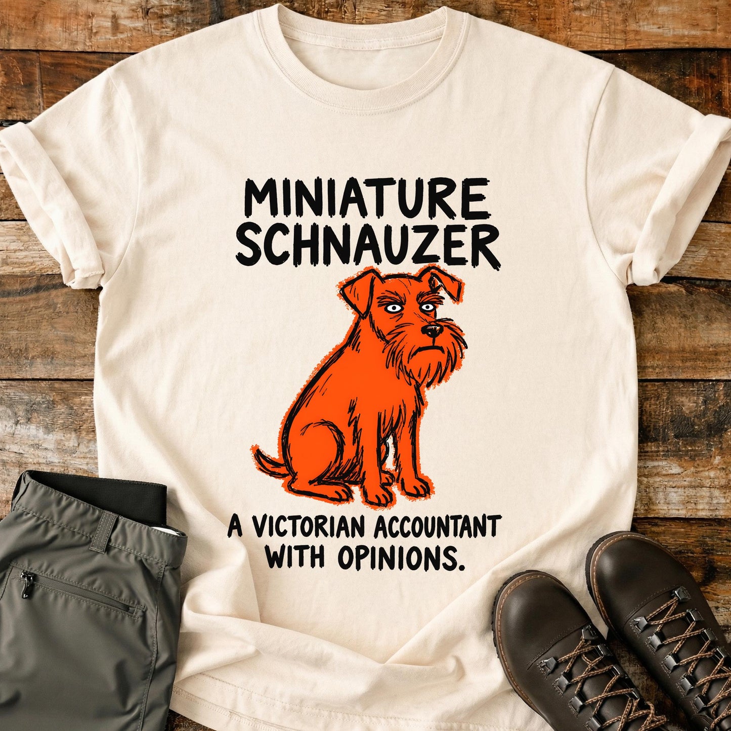 Miniature Schnauzer Funny Image T-Shirt