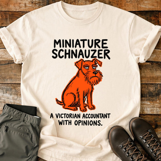 Miniature Schnauzer Funny Image T-Shirt