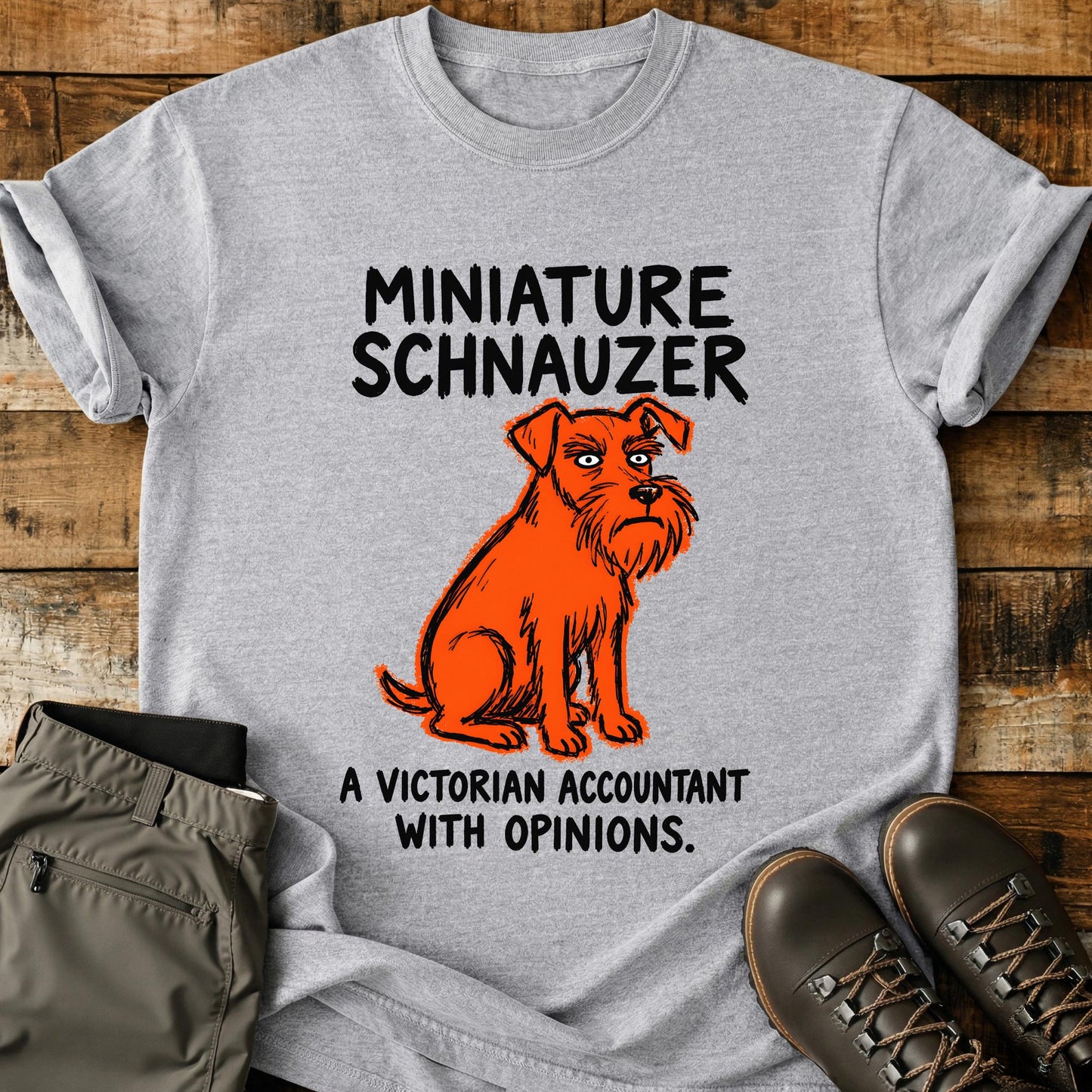 Miniature Schnauzer Funny Image T-Shirt