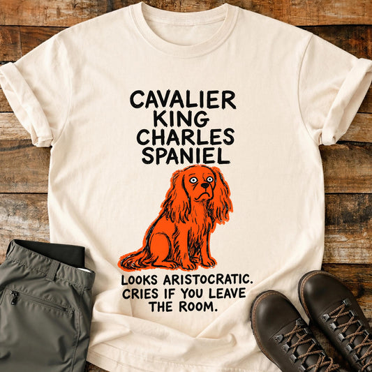 Cavalier King Charles Spaniel Funny Image T-Shirt