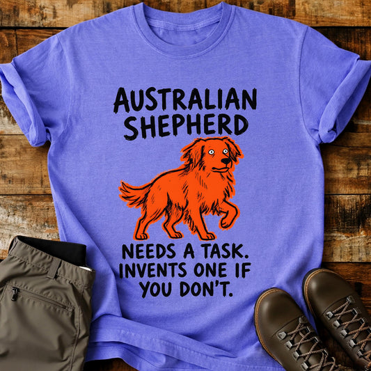 Australian Shepherd Funny Image T-Shirt