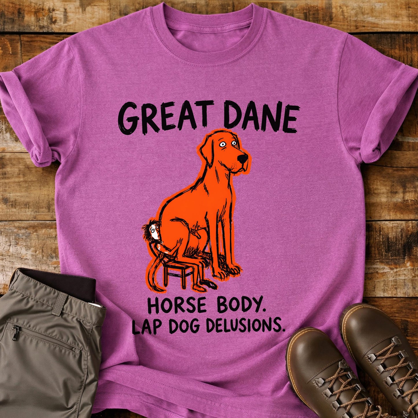 Great Dane Funny Image T-Shirt