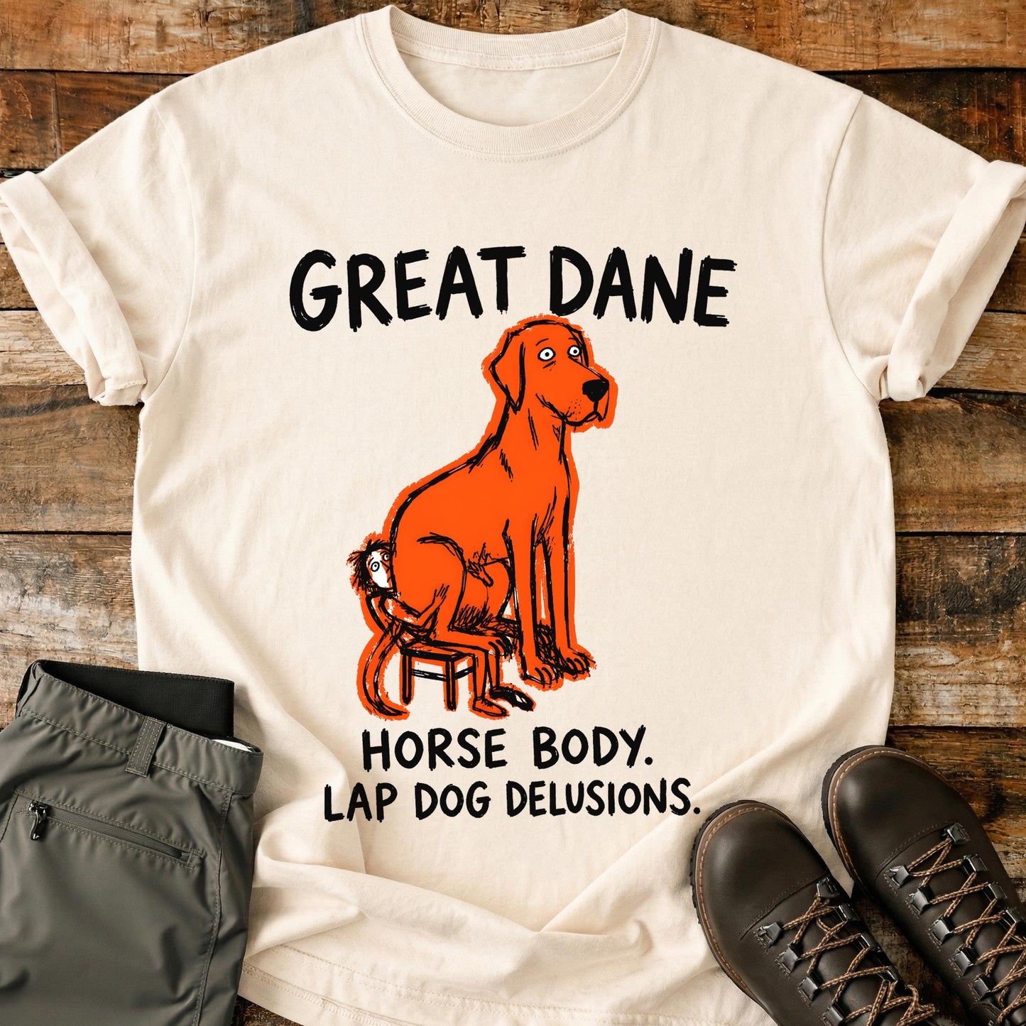 Great Dane Funny Image T-Shirt