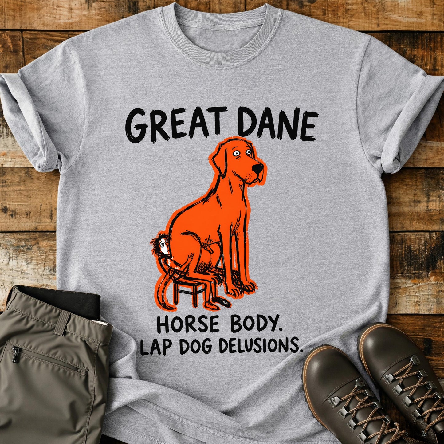 Great Dane Funny Image T-Shirt