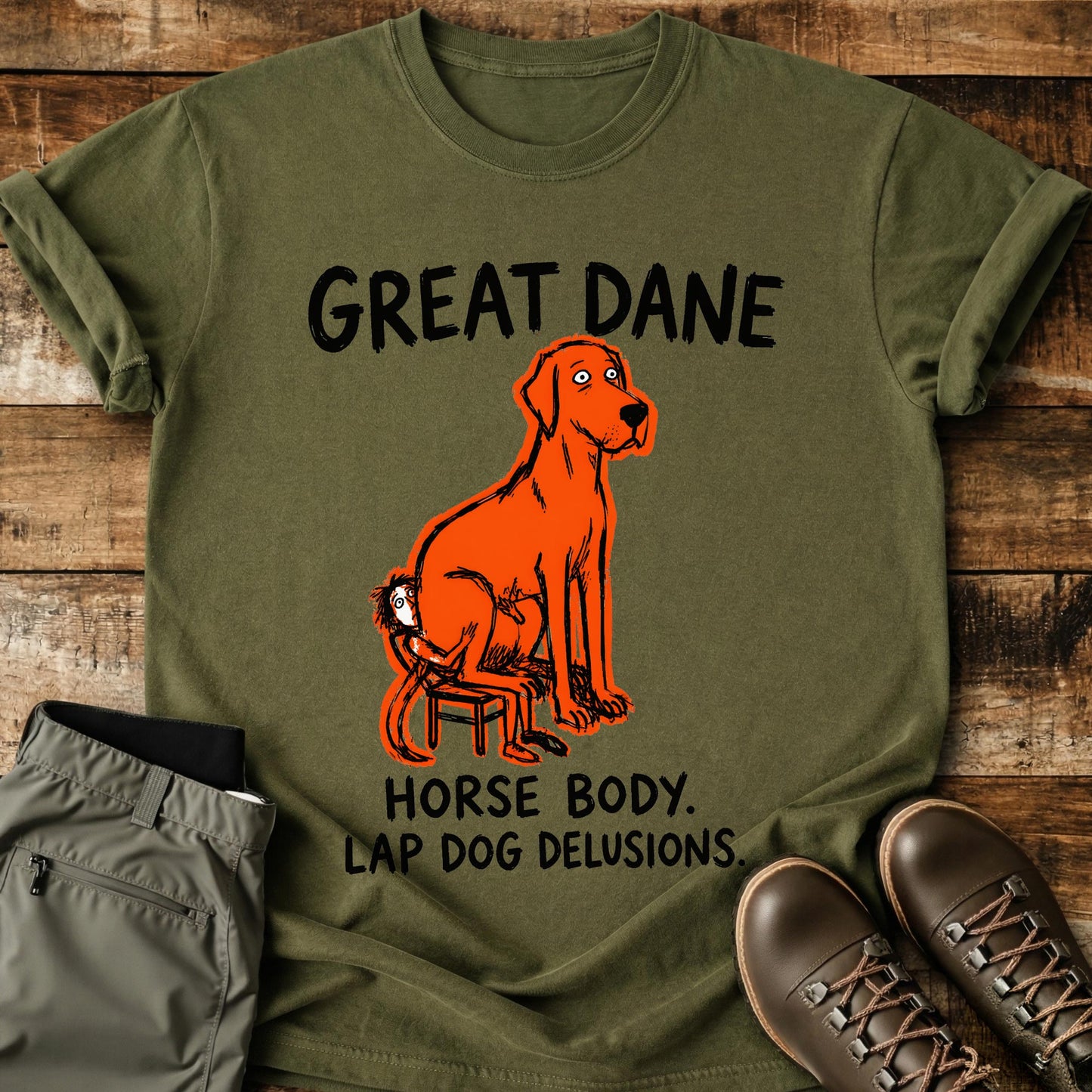Great Dane Funny Image T-Shirt