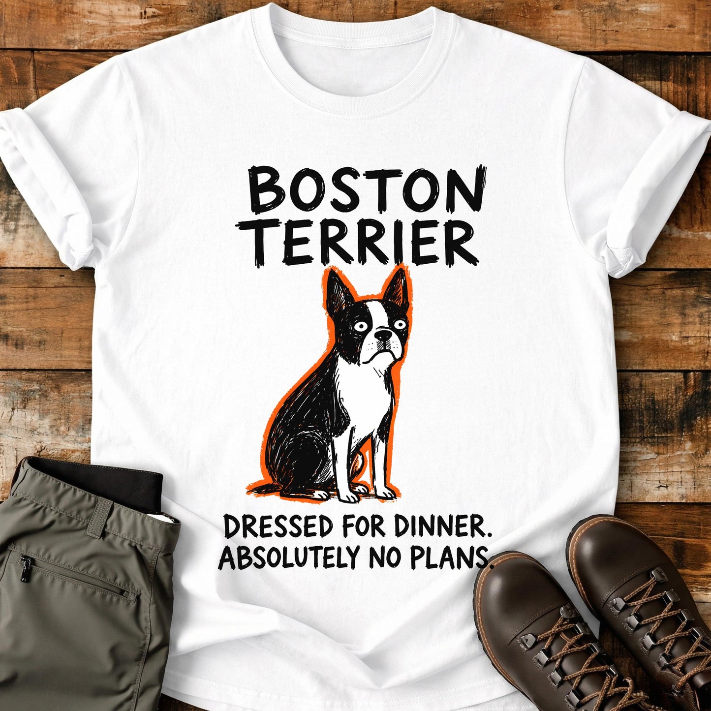 Boston Terrier Funny Image T-Shirt