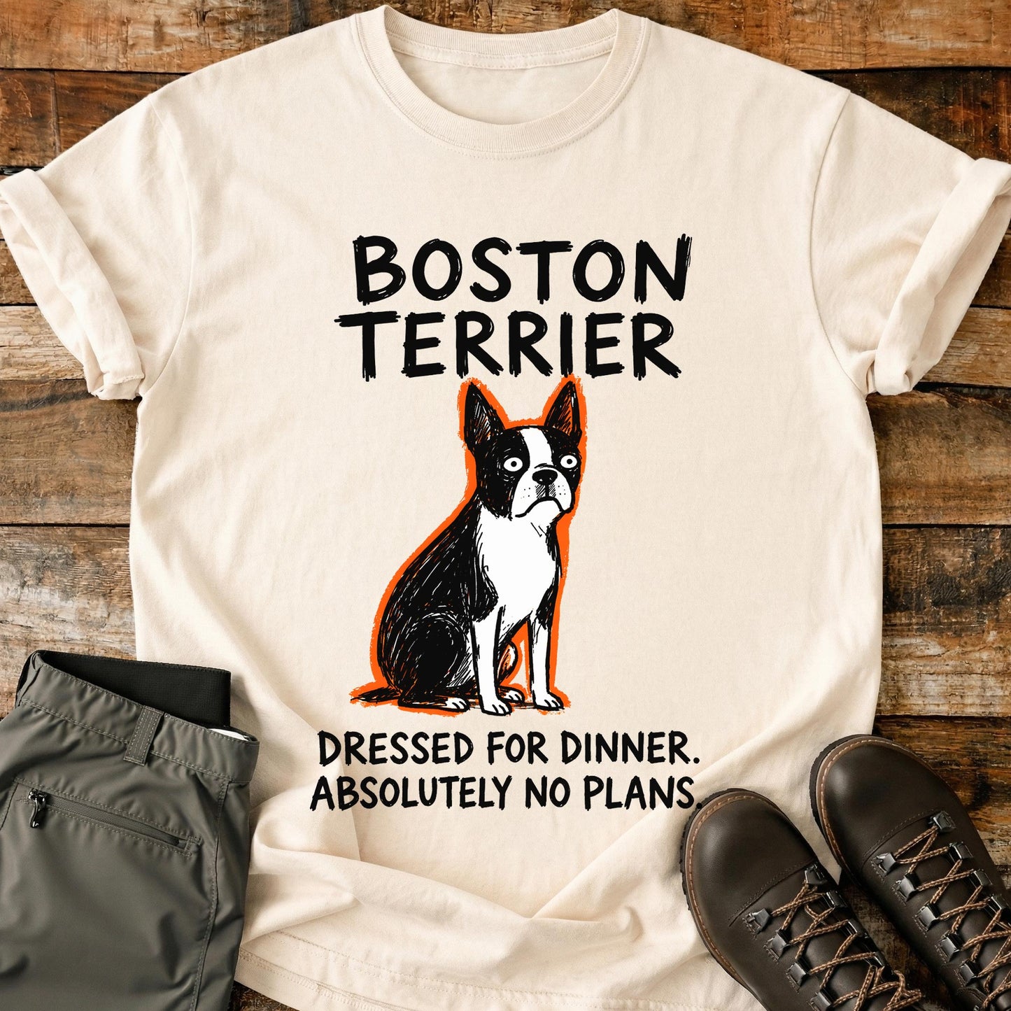 Boston Terrier Funny Image T-Shirt