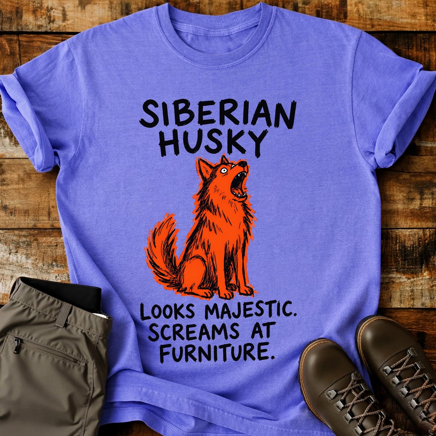 Siberian Husky Funny Image T-Shirt
