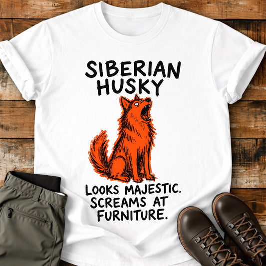 Siberian Husky Funny Image T-Shirt