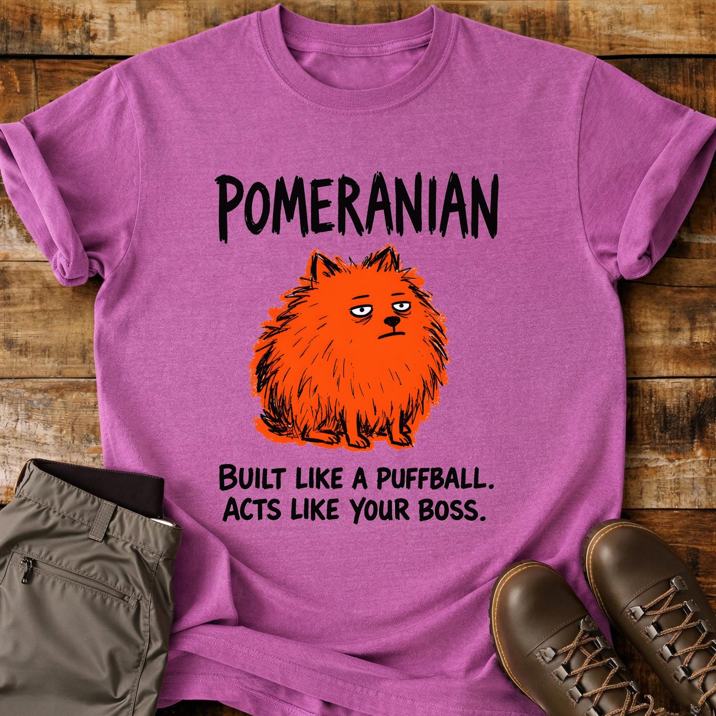 Pomeranian Funny Image T-Shirt