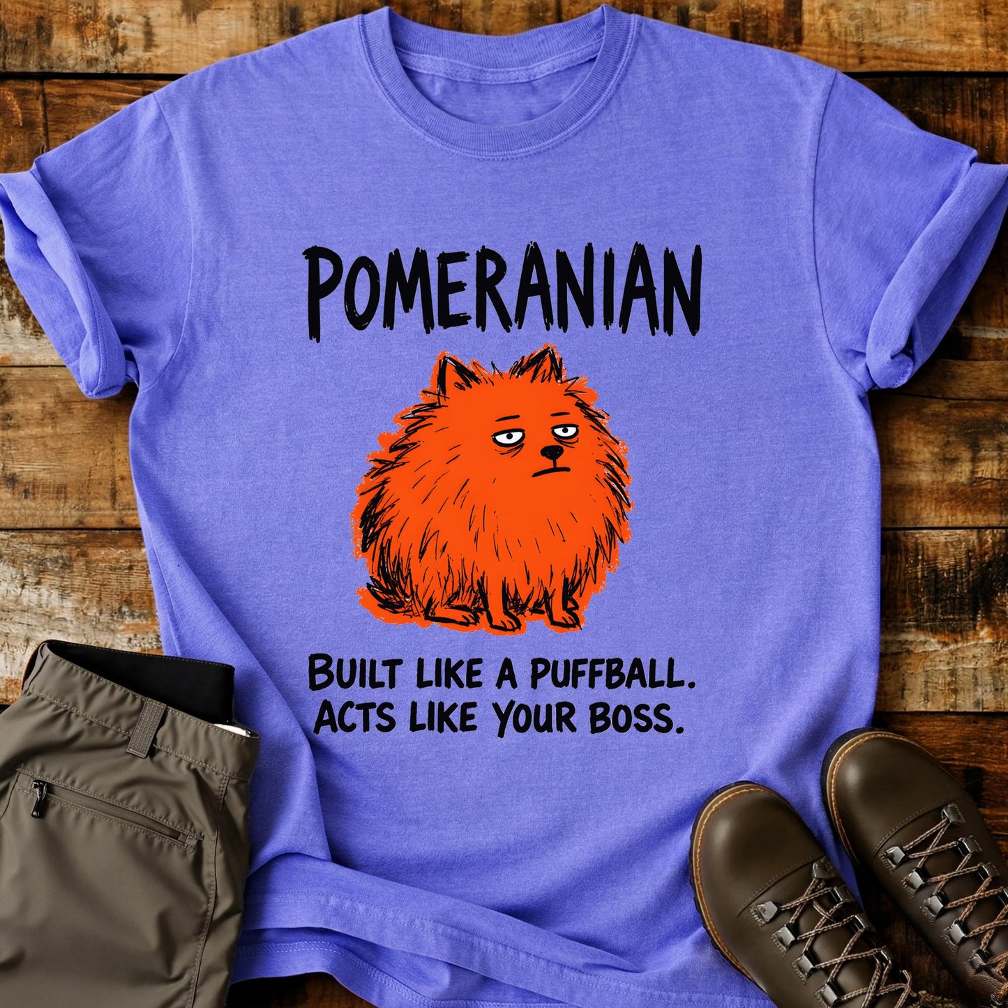 Pomeranian Funny Image T-Shirt
