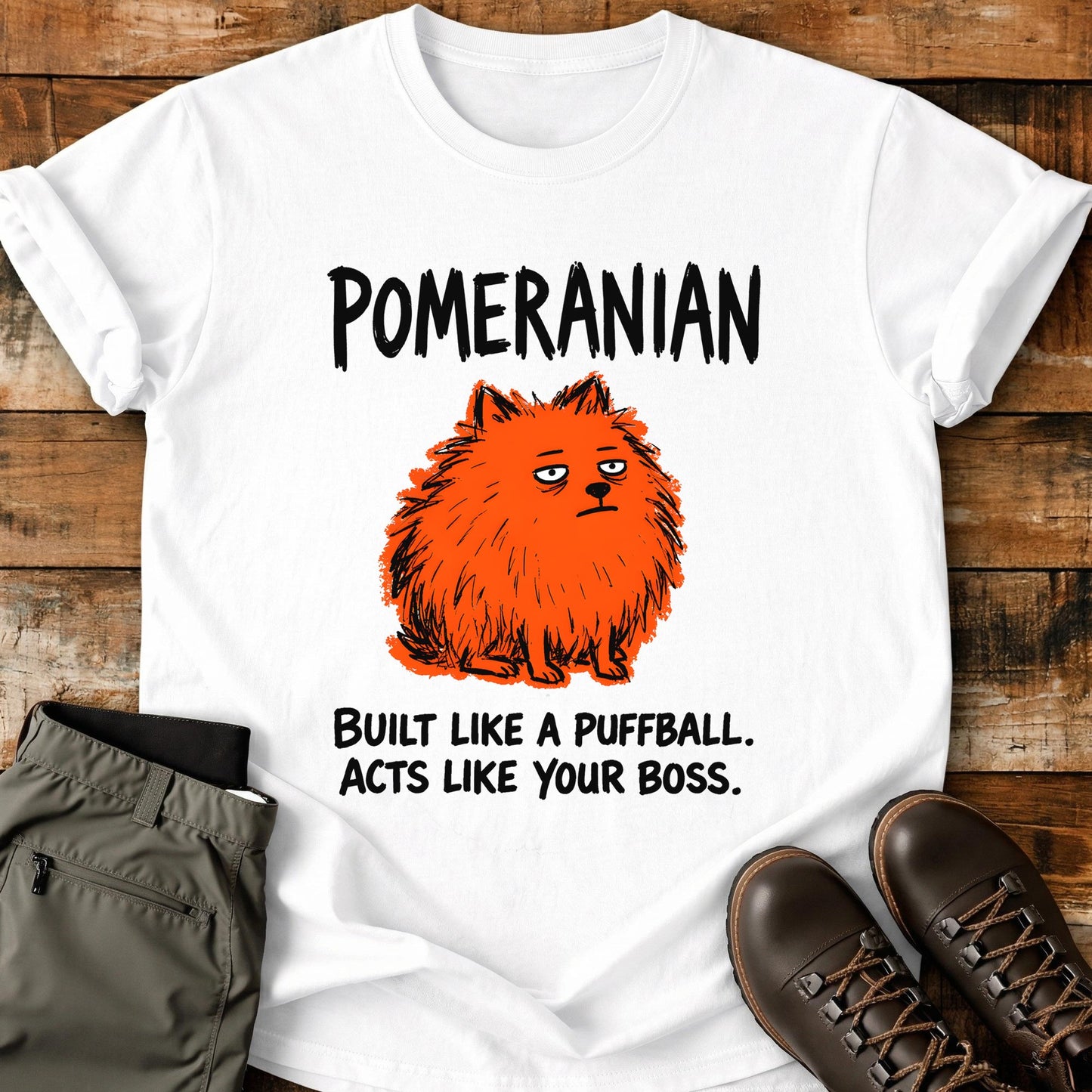 Pomeranian Funny Image T-Shirt