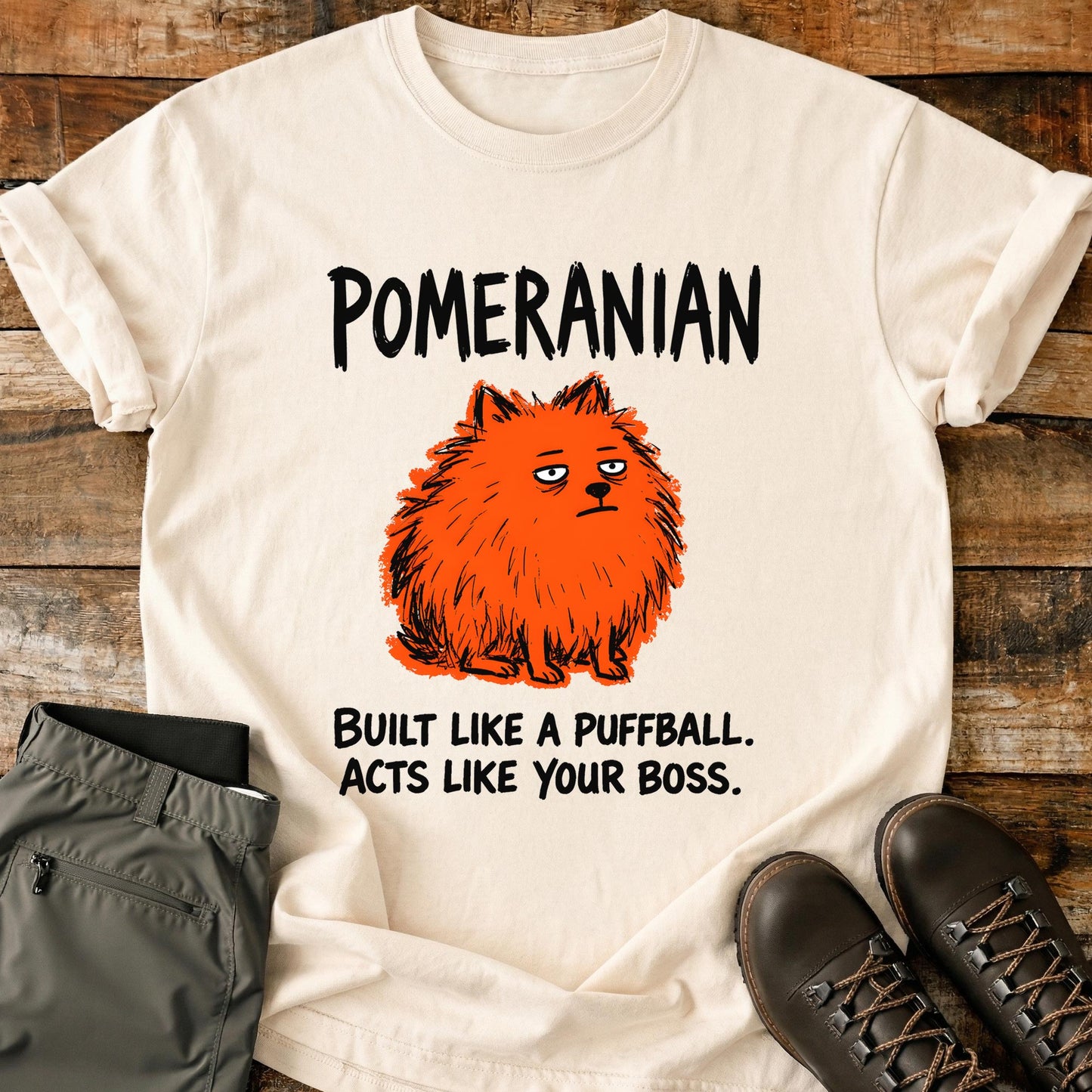 Pomeranian Funny Image T-Shirt