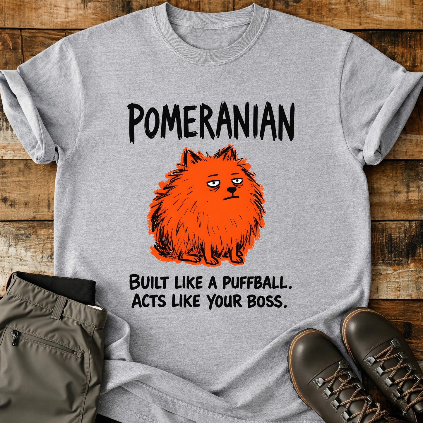 Pomeranian Funny Image T-Shirt