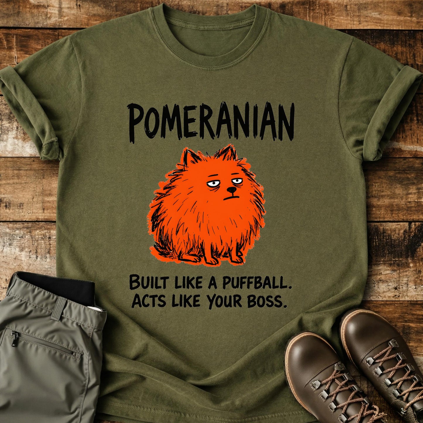 Pomeranian Funny Image T-Shirt