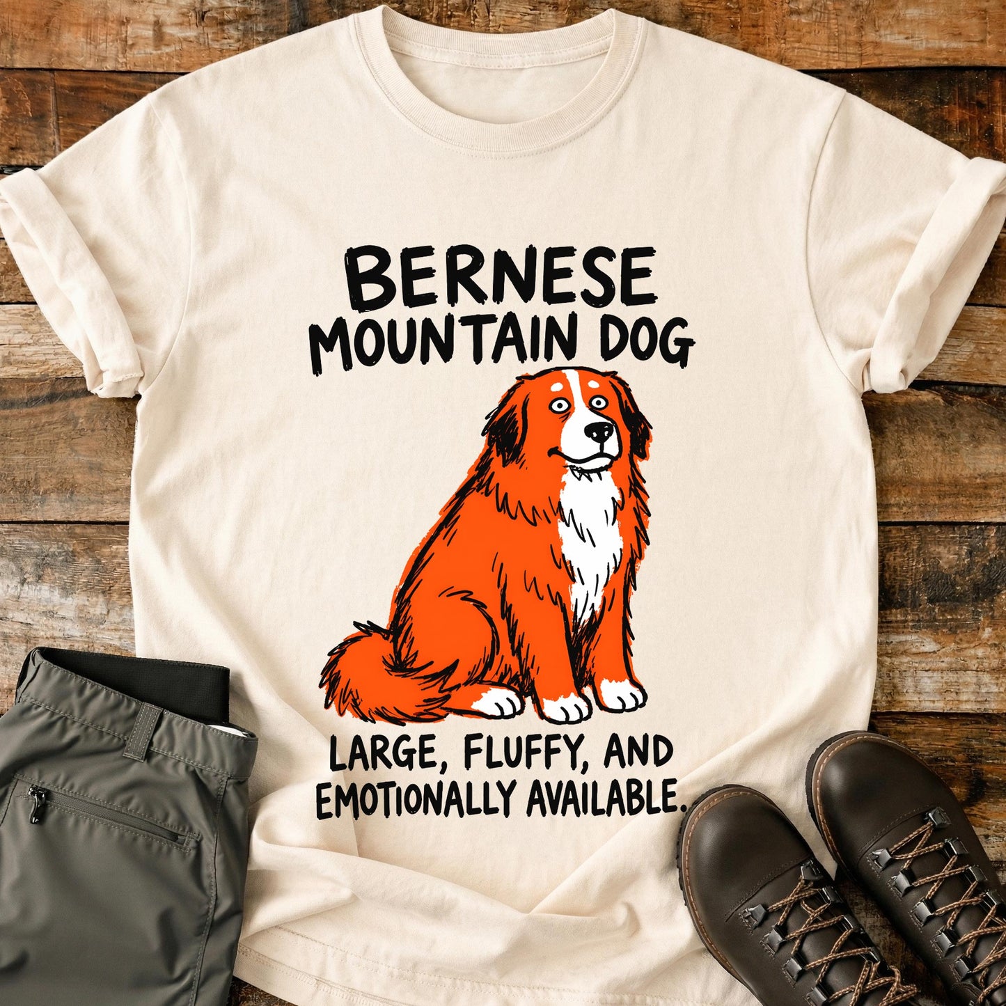 Bernese Mountain Dog Funny Image T-Shirt