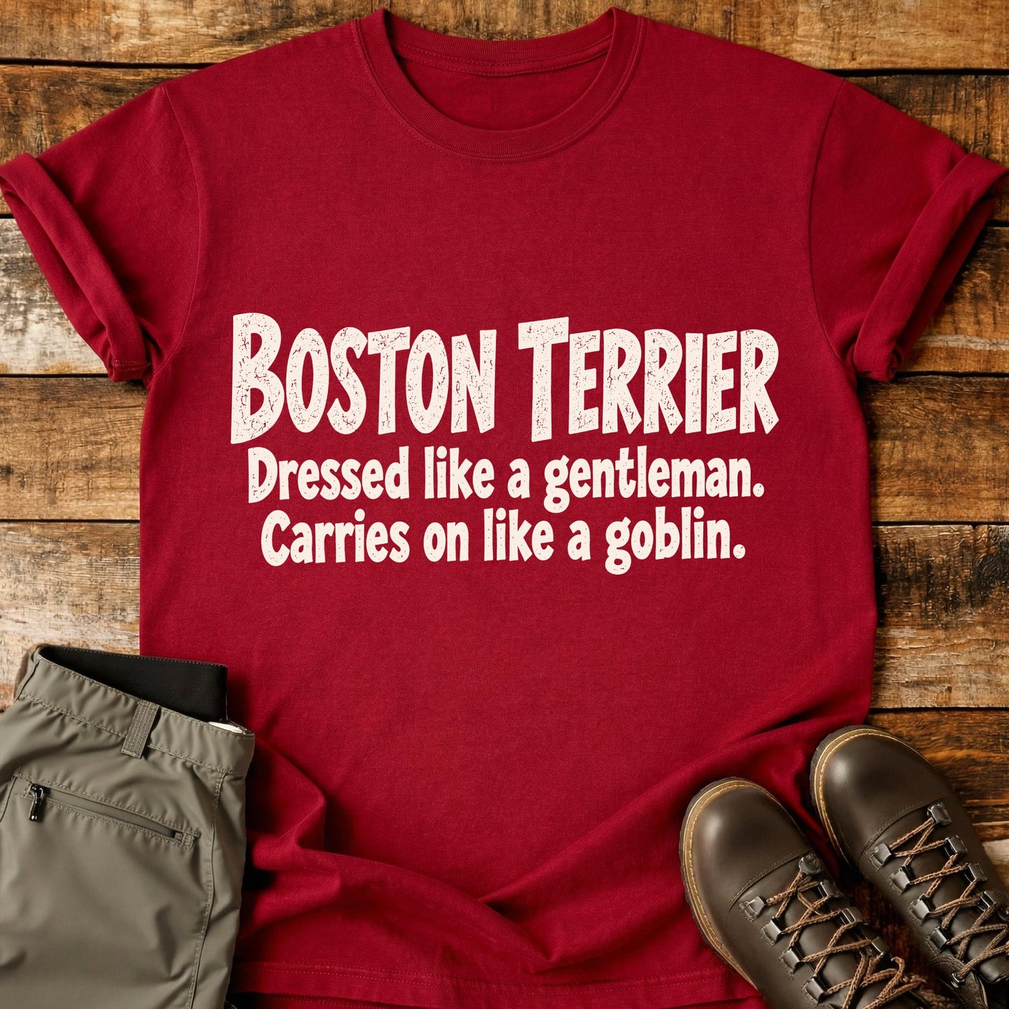 Boston Terrier Funny Slogan T-Shirt