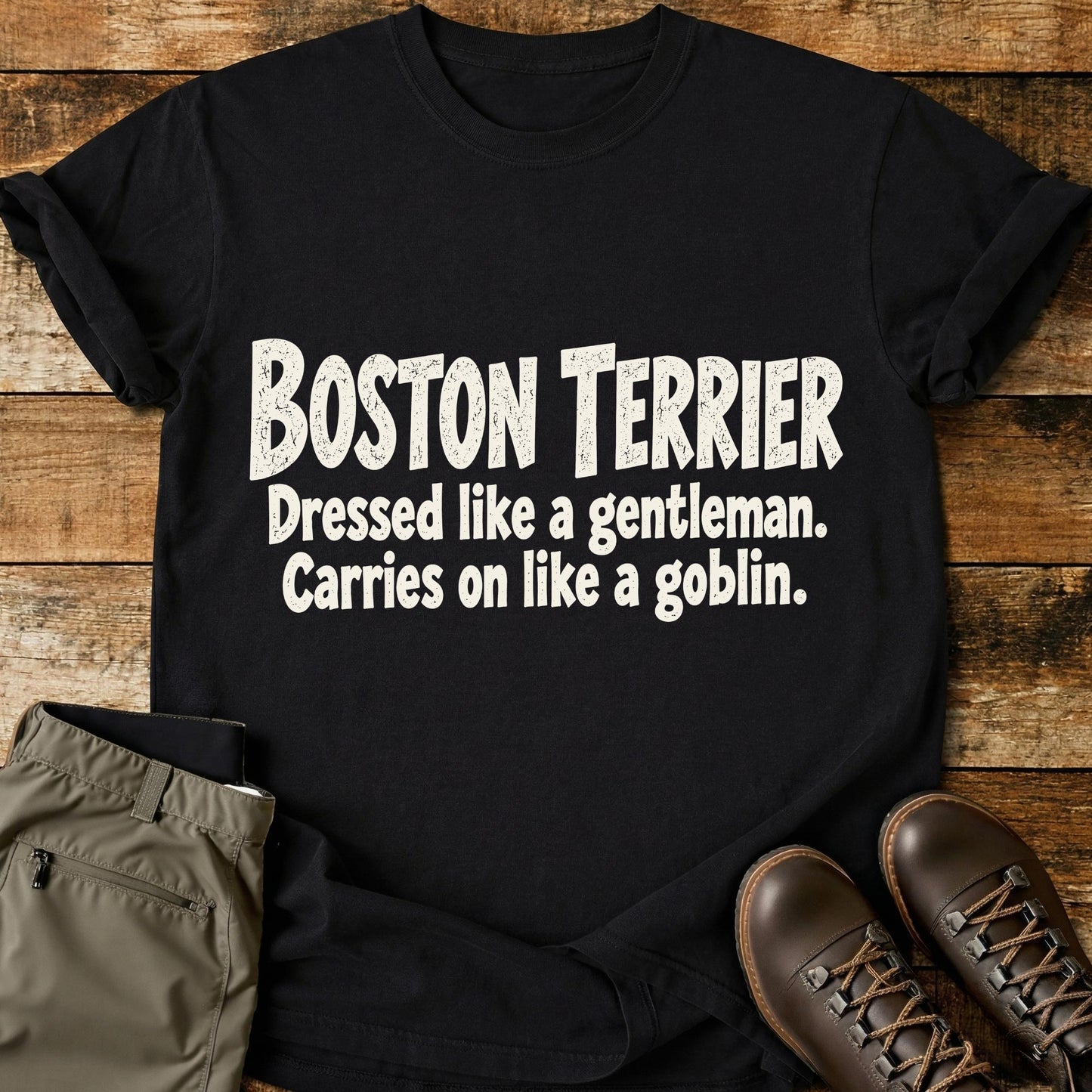 Boston Terrier Funny Slogan T-Shirt