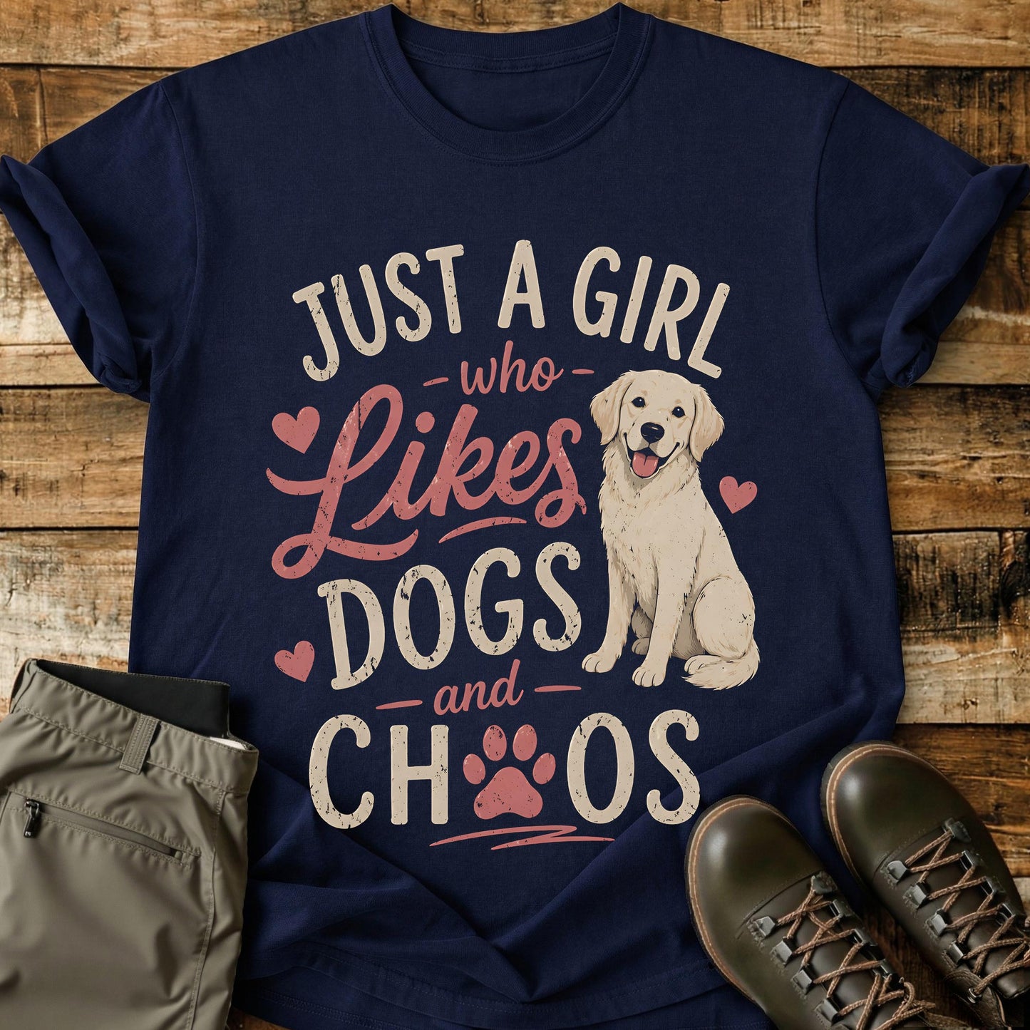 Just A Girl Who Likes Dogs and Chaos T-Shirt