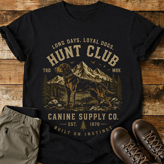 Long Days Loyal Dogs Hunt Club T-Shirt
