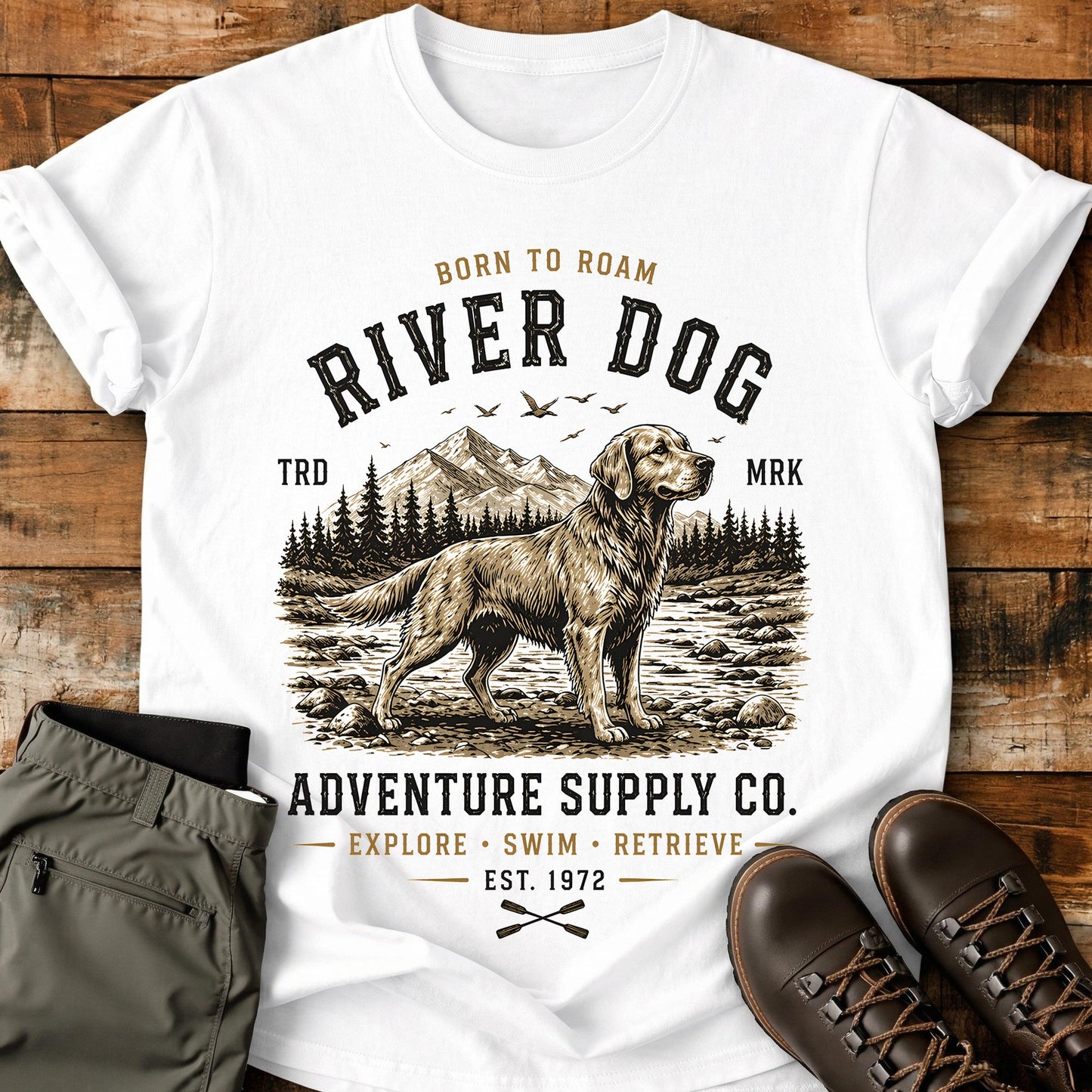 River Dog Explore Swim Retrieve T-Shirt