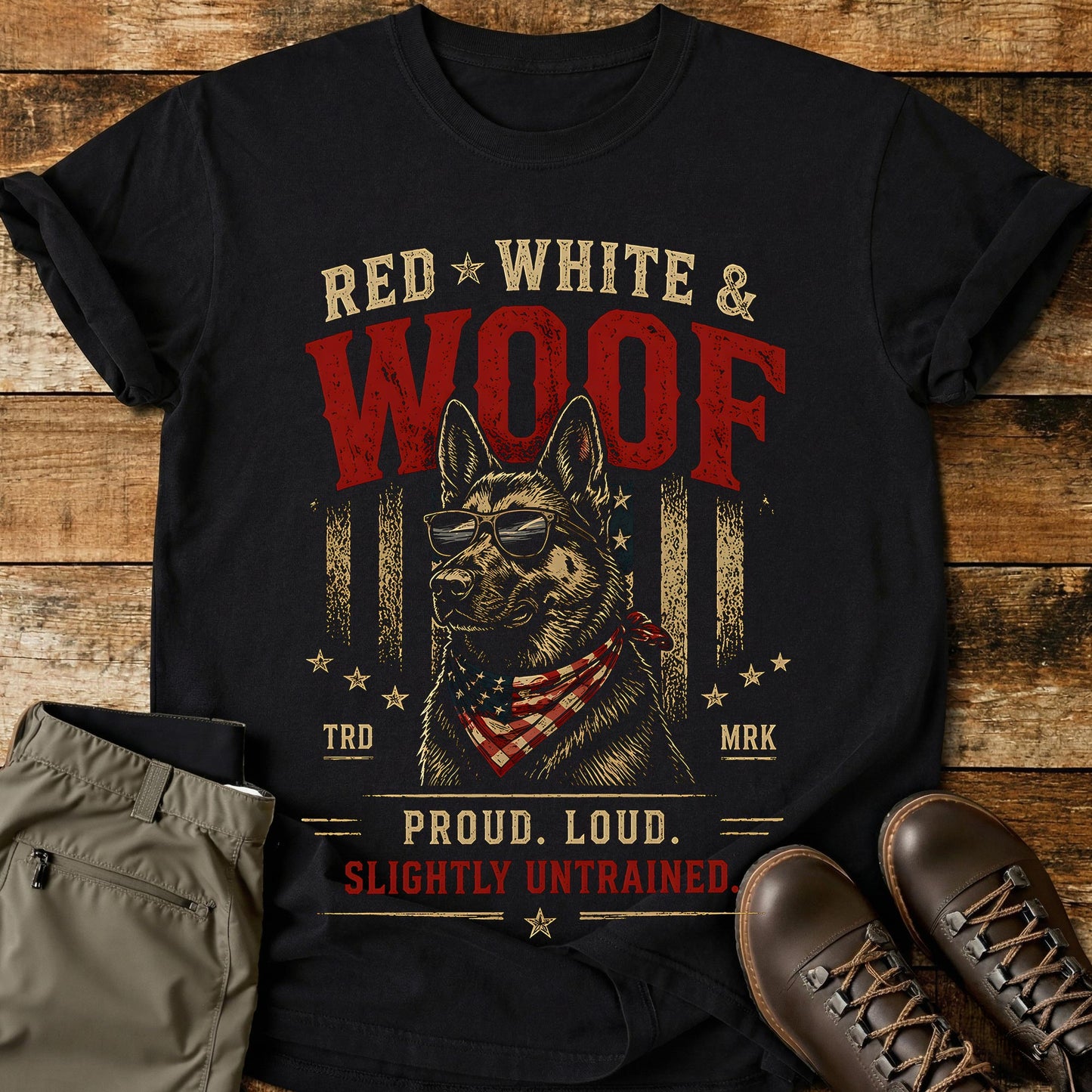 Red White and Woof T-Shirt