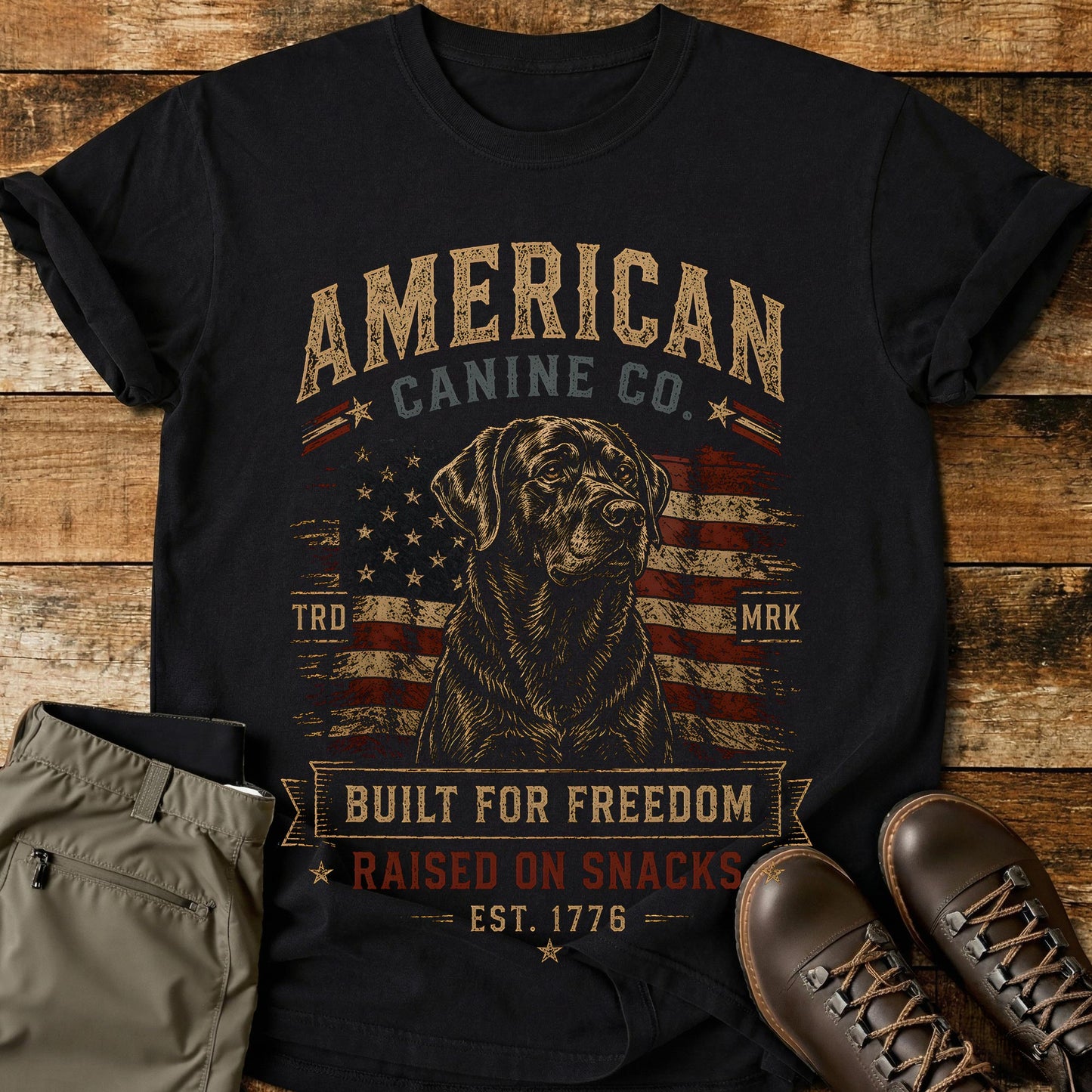 American Canine Built For Freedom T-Shirt