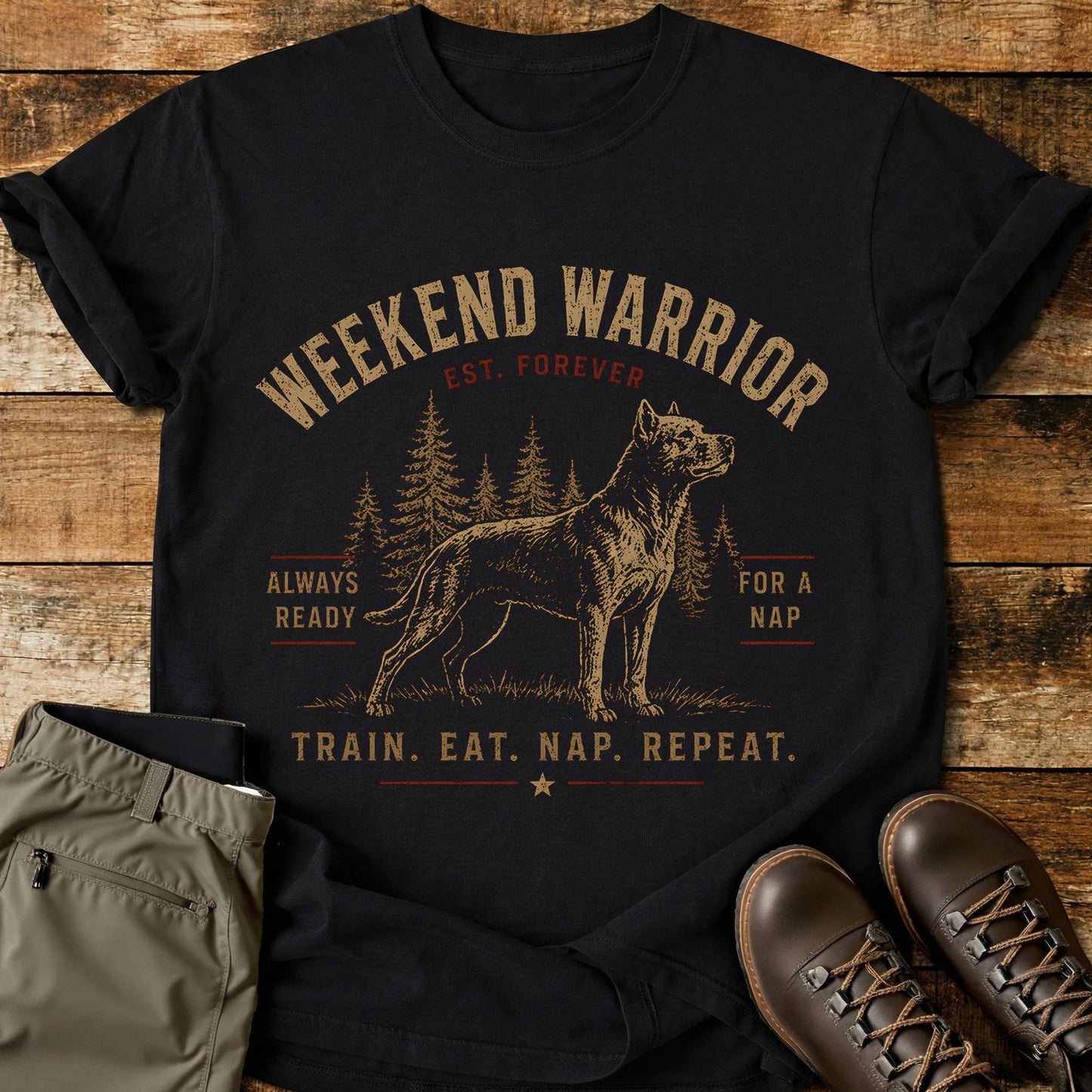 Weekend Warrior Train Eat Nap T-Shirt