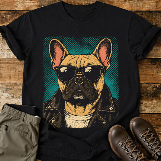 Pop Art Dog Blue T-Shirt