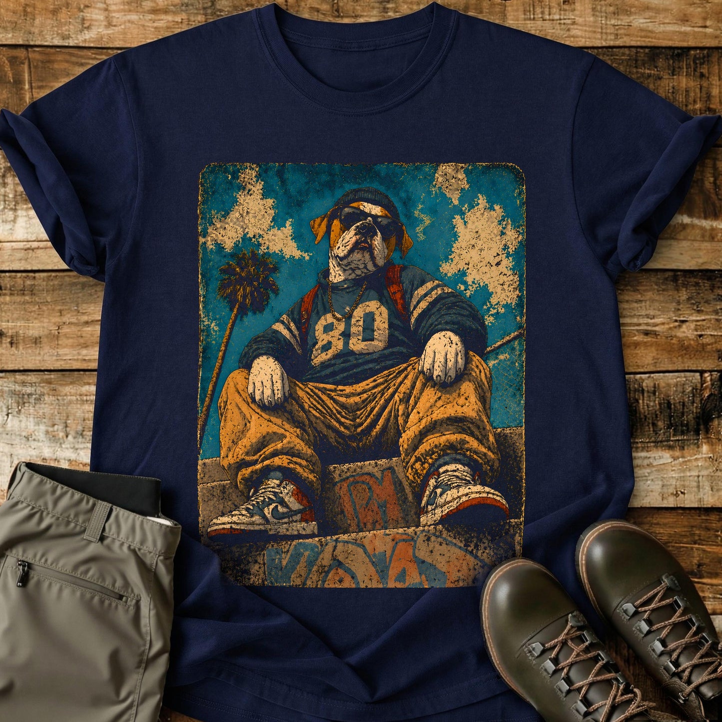 Streetwear Dog Steps T-Shirt