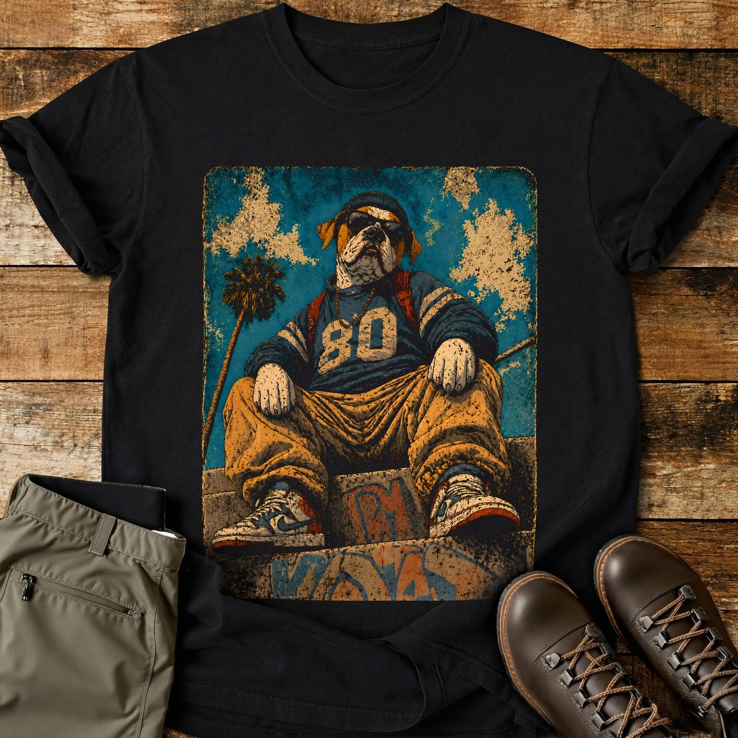 Streetwear Dog Steps T-Shirt