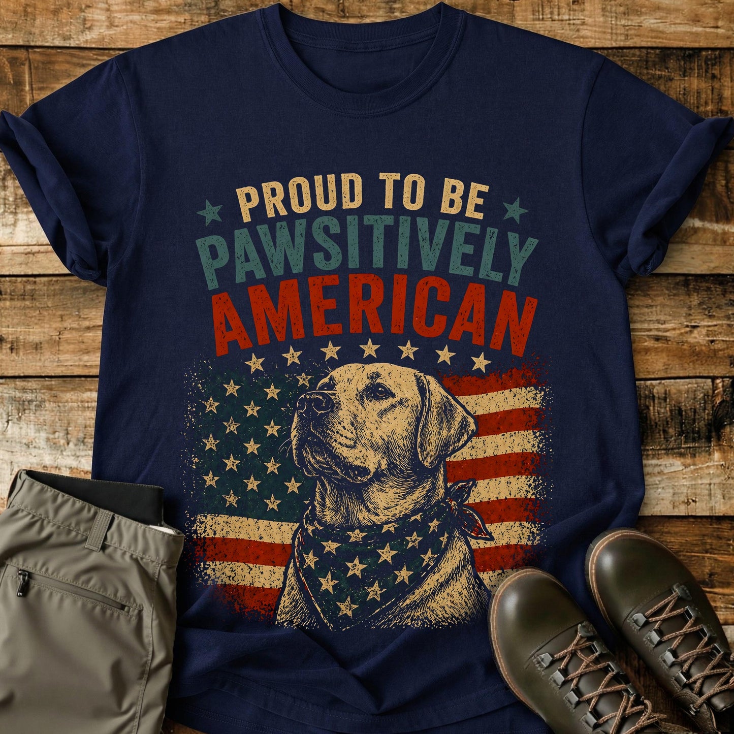 Proud To Be Pawsitively American T-Shirt