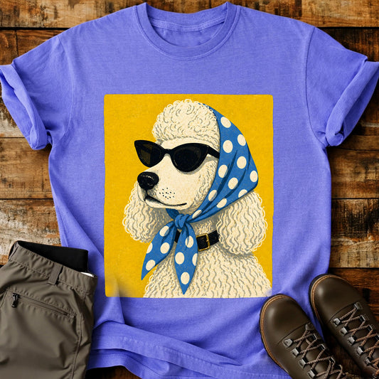 Dog In Headscarf Blue T-Shirt
